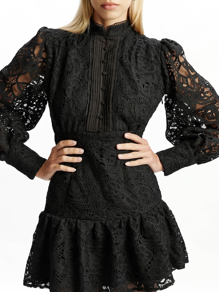 Bardot Black Remy Embroidered Mini Dress - Image 4 of 4
