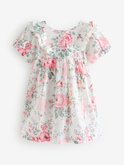 Cath Kidston Pink Floral Short Sleeve Dress (3mths-8yrs) - Image 7 of 9