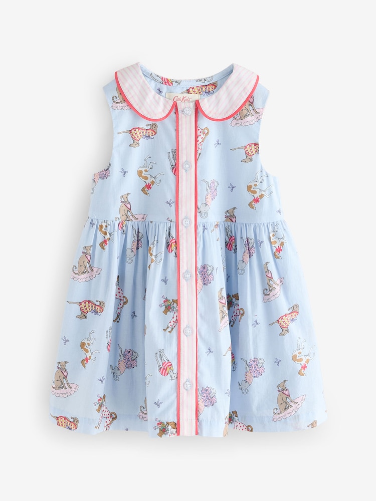 Buy Cath Kidston Blue Fancy Dogs Cath Kidston Cotton Collar Dress (3mths-8yrs) from the Next UK online shop