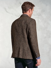 Brook Taverner Brown Harris Tweed Herringbone Jacket - Image 2 of 5