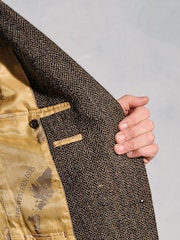 Brook Taverner Brown Harris Tweed Herringbone Jacket - Image 5 of 5