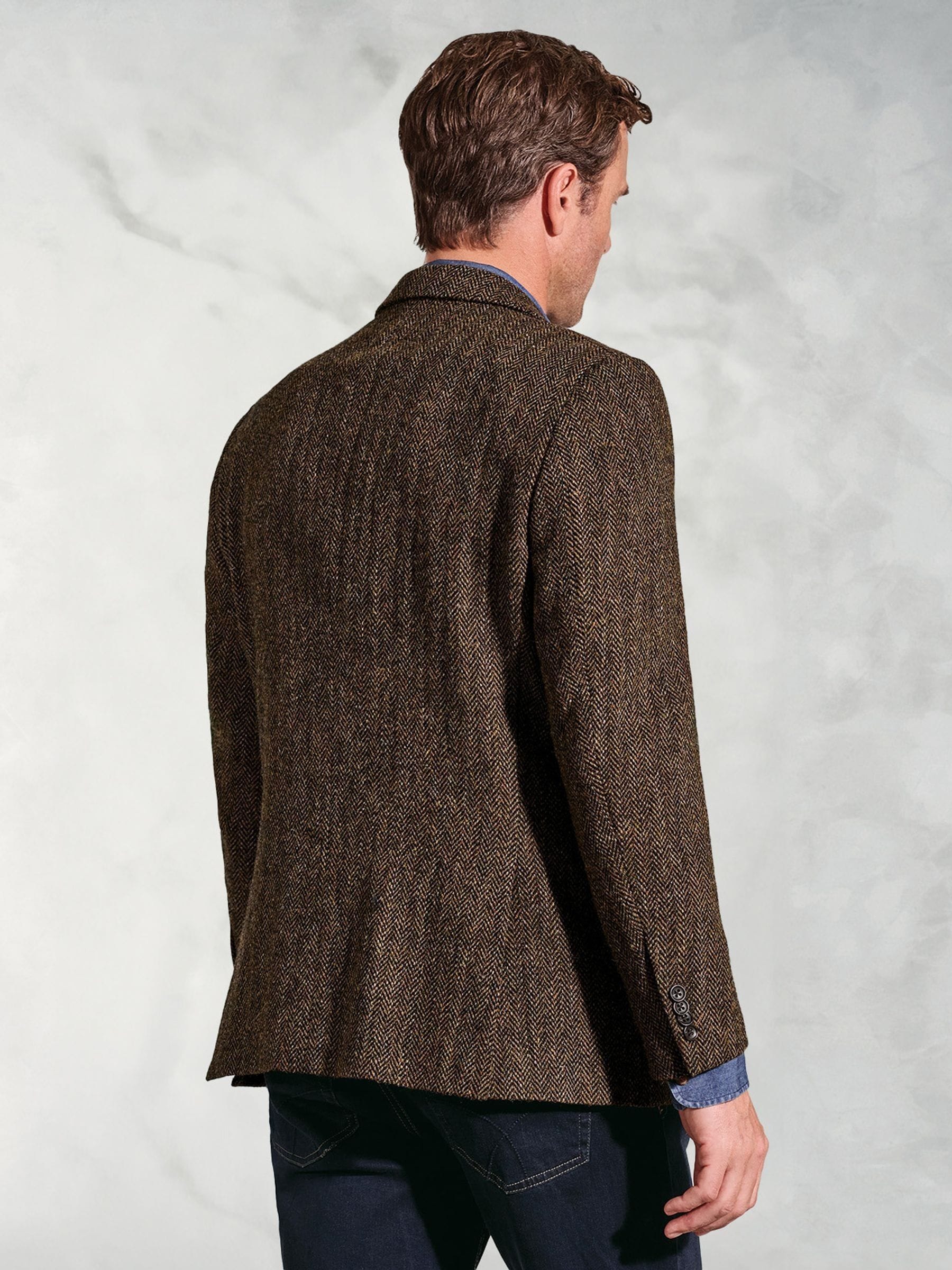 AireinA 　Harris Tweed ヘリンボーンジャケット Buy Brook Taverner Brown Harris Tweed Herringbone Jacket from Next USA