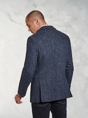 Brook Taverner Blue Herringbone Harris Tweed Jacket - Image 2 of 4