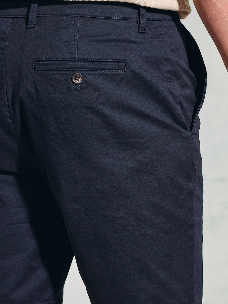 Brook Taverner Blue Stretch Chino Shorts - Image 3 of 3
