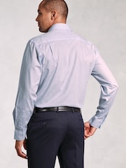 Brook Taverner Purple Ocassion Floral Print Jacquard Long Sleeve Shirt - Image 2 of 5