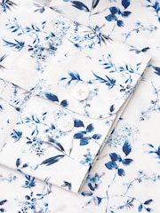 Brook Taverner Blue Ocassion Leaf Print Long Sleeve Shirt - Image 5 of 5