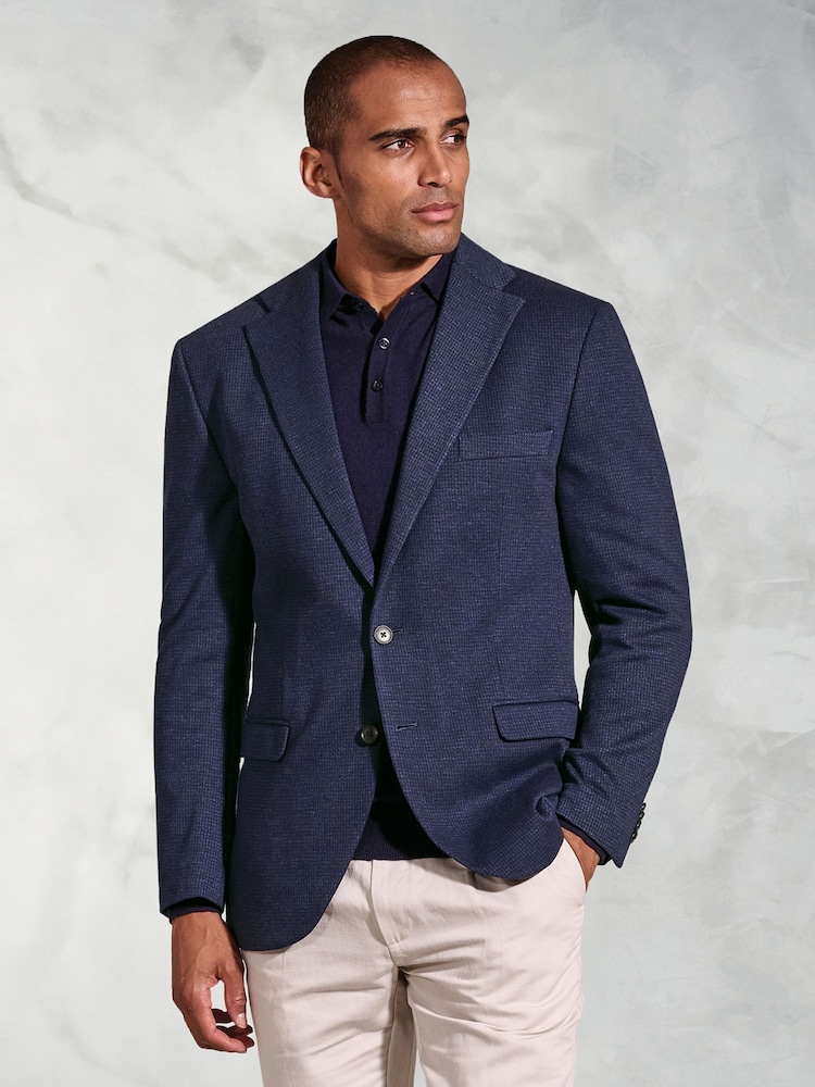 Chaqueta de punto fino con diseño de pata de gallo de Brook Taverner - Imagen 1 de 5