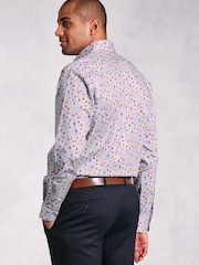 Brook Taverner Grey Ocassion Poppy Print Long Sleeve Shirt - Image 2 of 5