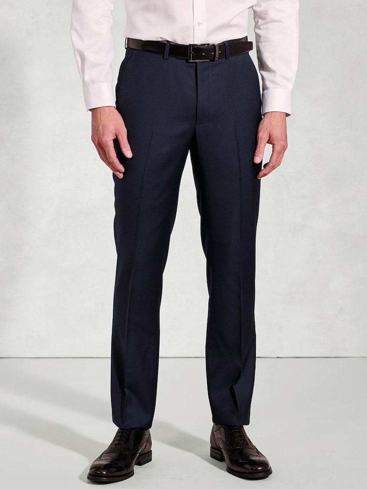Brook Taverner Blue Wool Suit Trousers - Image 1 of 2 Brook Taverner Blue Wool Suit Trousers - Image 1 of 2