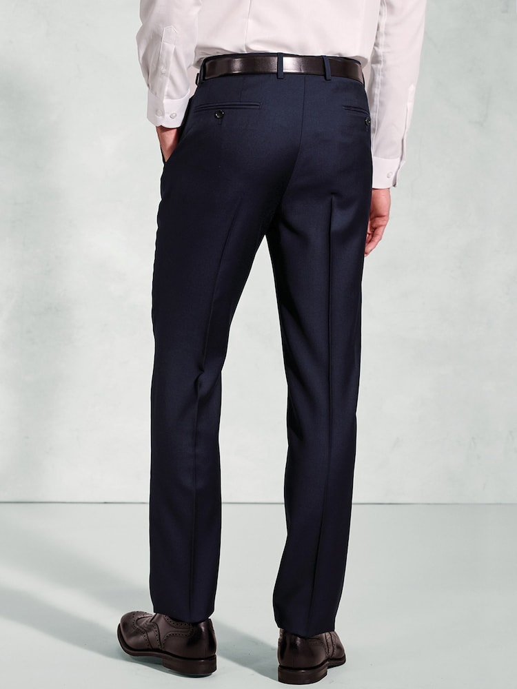 Brook Taverner Blue Wool Suit Trousers - Image 2 of 2