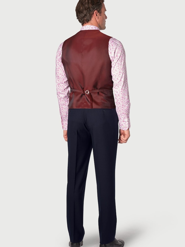 Brook Taverner Blue Wool Blend Suit Waistcoat - Image 2 of 2