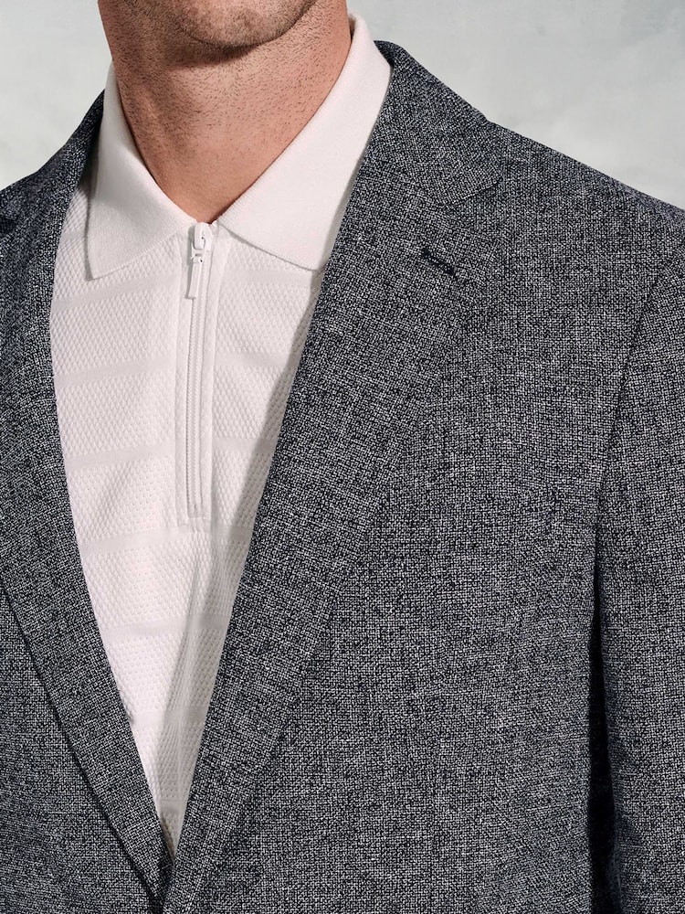 Brook Taverner Blue Textured Jacket - Image 2 of 5