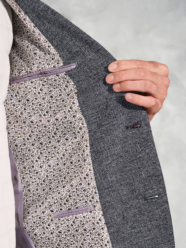 Brook Taverner Blue Textured Jacket - Image 5 of 5