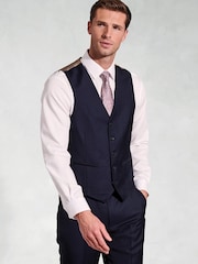 Brook Taverner Blue Wool Suit Waistcoat - Image 1 of 2