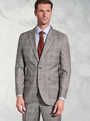 Brook Taverner Brown Wool POW Check Suit Jacket - Image 1 of 6