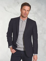 Brook Taverner Blue Pure New Wool Check Jacket - Image 1 of 5