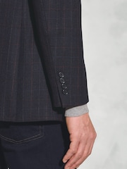 Brook Taverner Blue Pure New Wool Check Jacket - Image 4 of 5