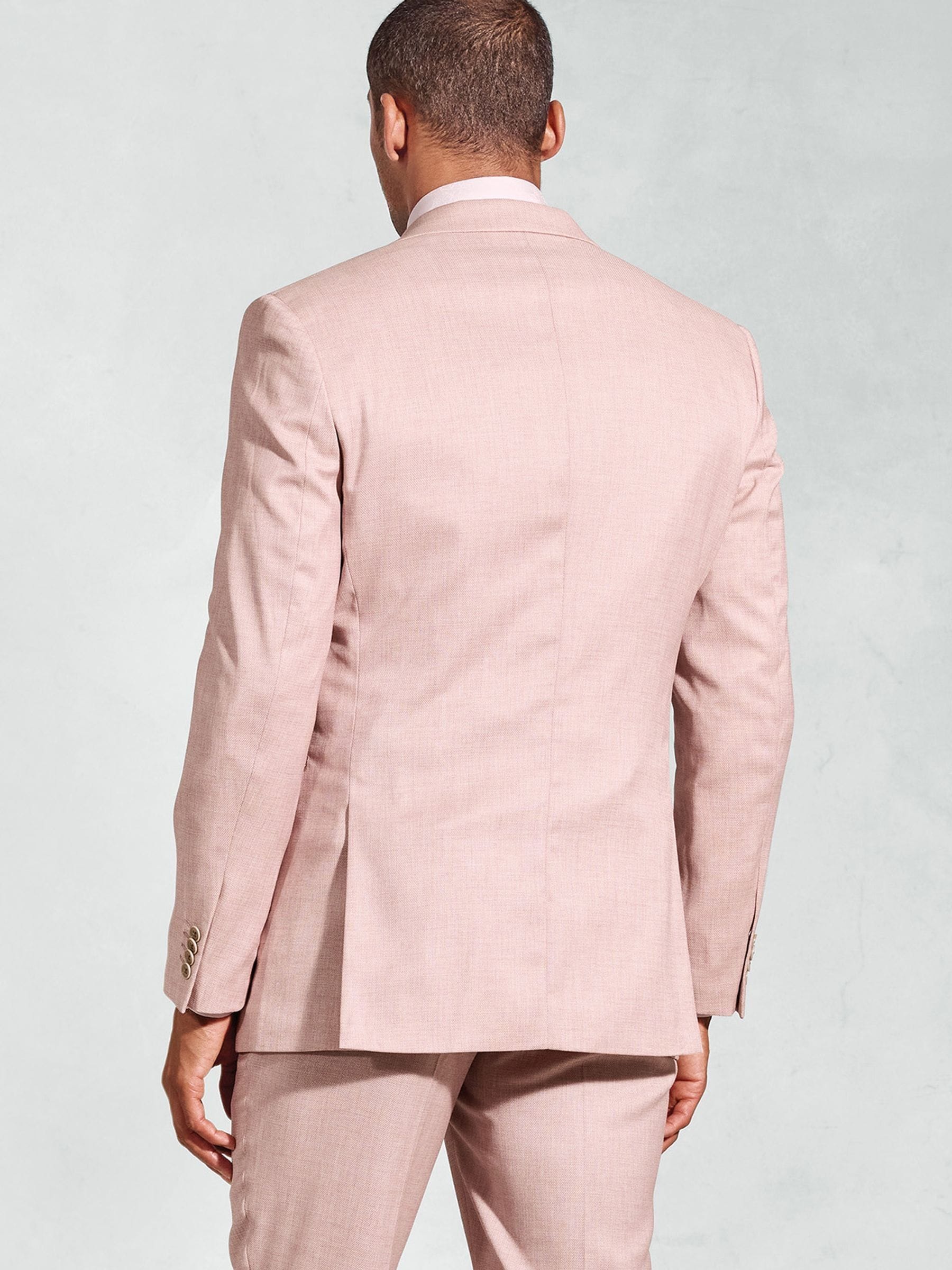 Buy Brook Taverner Pink Textured Occasion Suit Jacket from Next