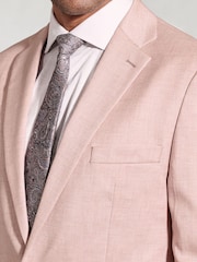 Brook Taverner Pink Textured Occasion Suit Jacket - Image 3 of 6