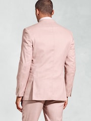 Brook Taverner Pink Textured Occasion Suit Jacket - Image 4 of 6
