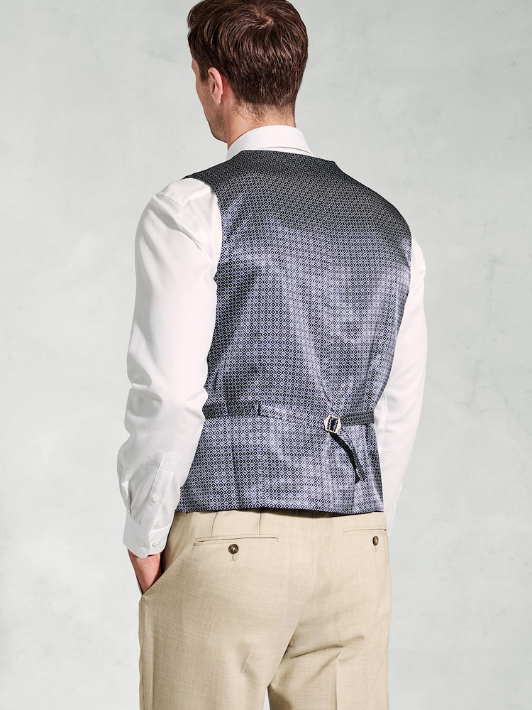 Brook Taverner Natural Linen Blend Mixer Suit Waistcoat - Image 2 of 2
