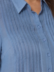 Azul - Blusa Evans Pintuck - Imagem 4 de 5