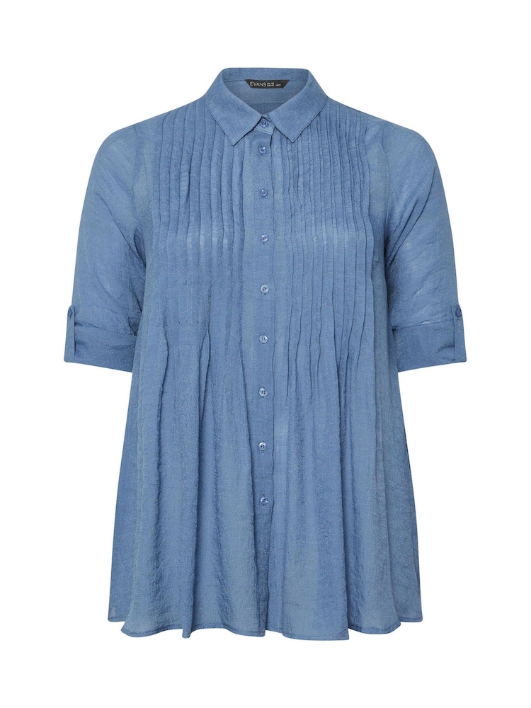 Azul - Blusa Evans Pintuck - Imagem 5 de 5
