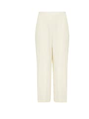 Evans Natural Crepe Pleated Trousers - Image 1 of 1
