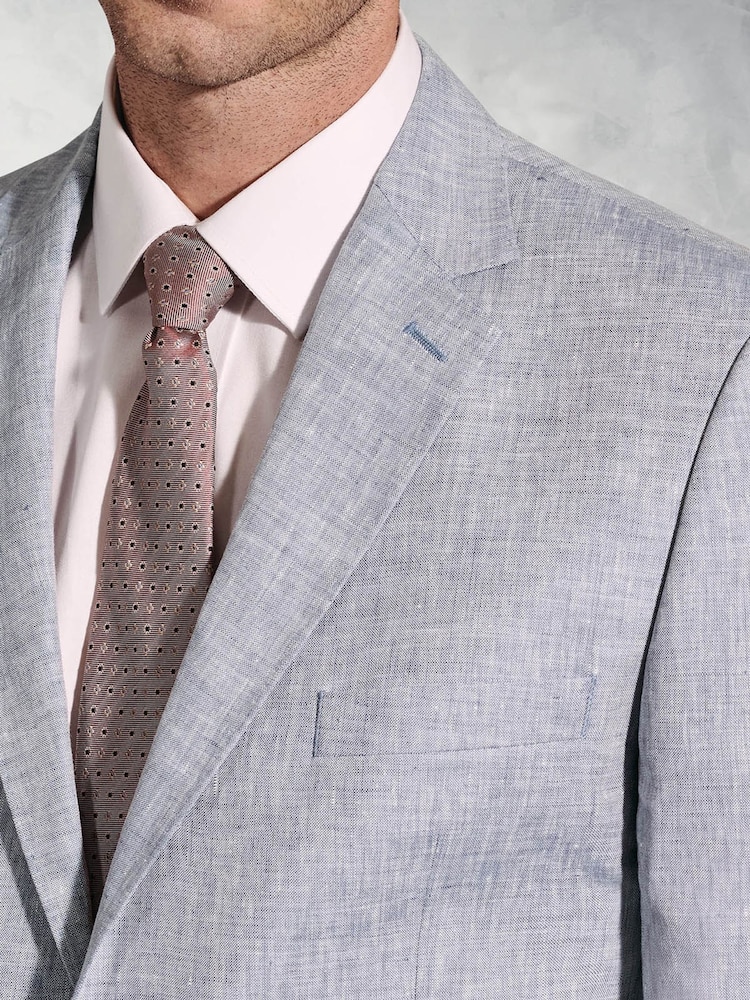 Brook Taverner Blue Pure Linen Jacket - Image 2 of 5 Brook Taverner Blue Pure Linen Jacket - Image 2 of 5