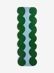 Eleanor Bowmer Blue Wavey Stripe Wool Tufted Runner - Image 1 of 5