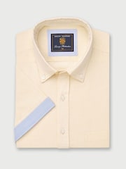 Brook Taverner Cream Textured 100% Cotton Shirt - Image 2 of 4