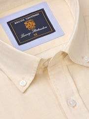Brook Taverner Cream Textured 100% Cotton Shirt - Image 3 of 4