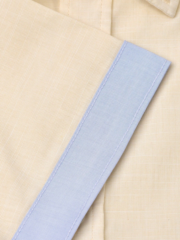 Brook Taverner Cream Textured 100% Cotton Shirt - Image 4 of 4