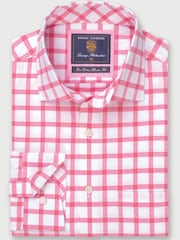 Brook Taverner Pink Oxford Grid Check Shirt - Image 2 of 4
