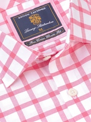 Brook Taverner Pink Oxford Grid Check Shirt - Image 3 of 4