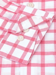 Brook Taverner Pink Oxford Grid Check Shirt - Image 4 of 4