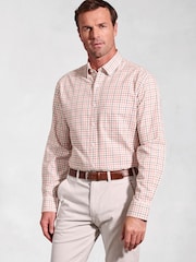 Brook Taverner Red Tattersall Check 100% Cotton Shirt - Image 1 of 6