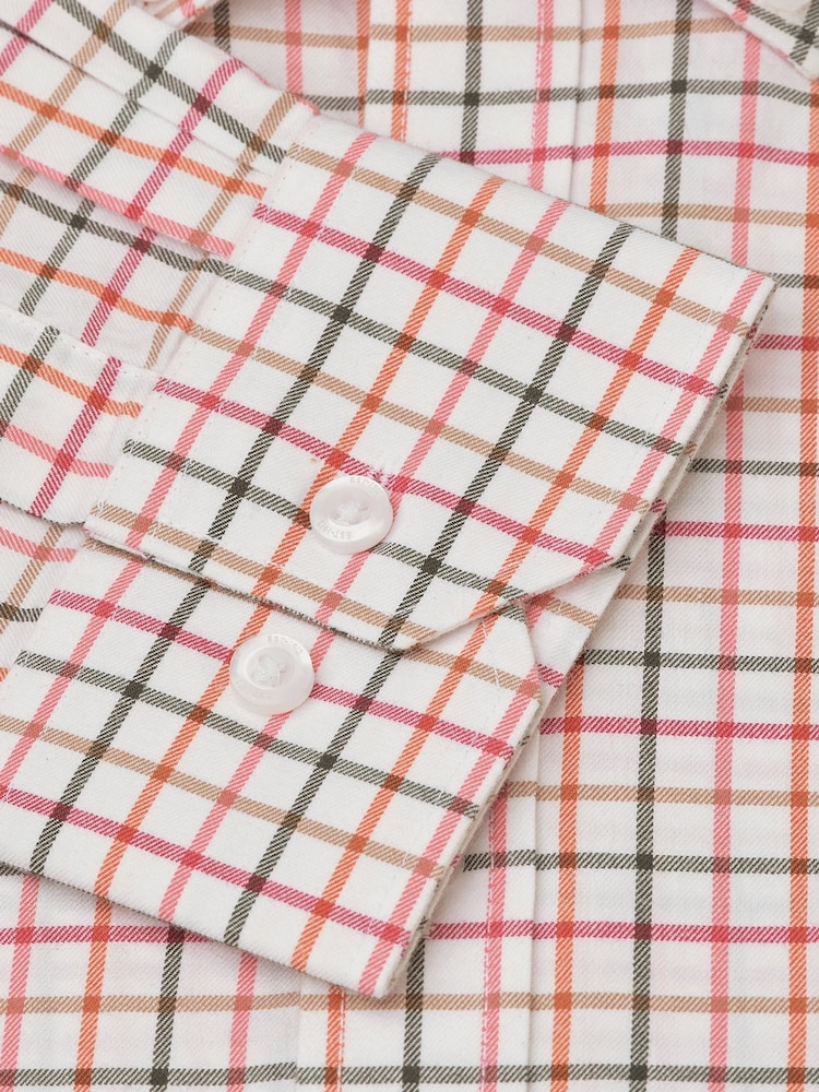 Brook Taverner Red Tattersall Check 100% Cotton Shirt - Image 6 of 6