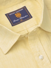 Brook Taverner Yellow Pure 100% Linen Shirt - Image 2 of 3