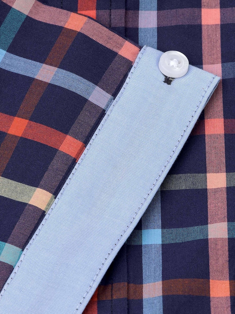 Brook Taverner Blue Portofino 100% Cotton Shirt - Image 4 of 4