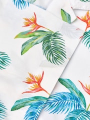 Brook Taverner White Tropical Revere 100% Cotton Shirt - Image 3 of 3