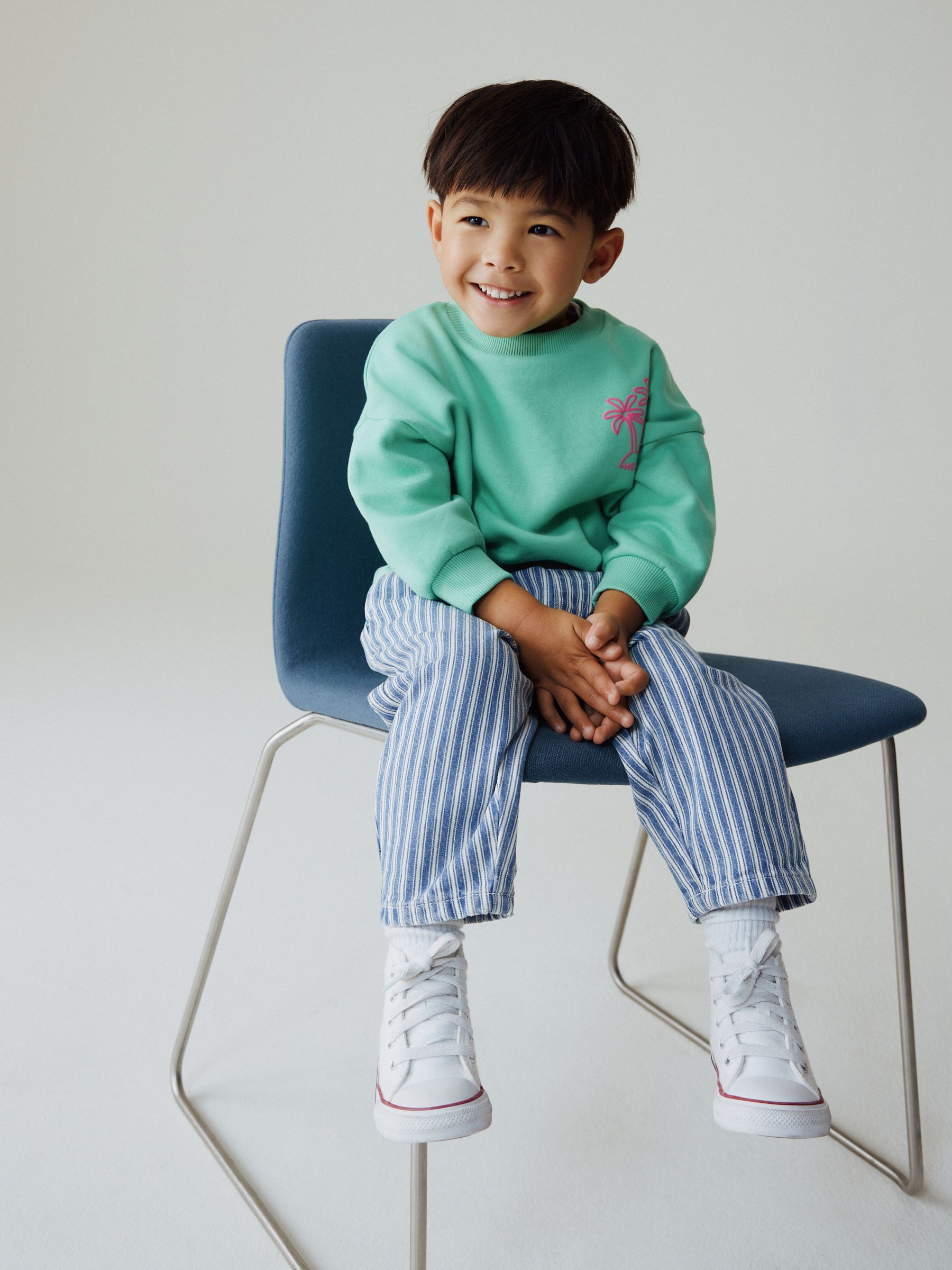 Buy Blue/White Stripe Barrel Jeans (3mths-7yrs) from Next USA