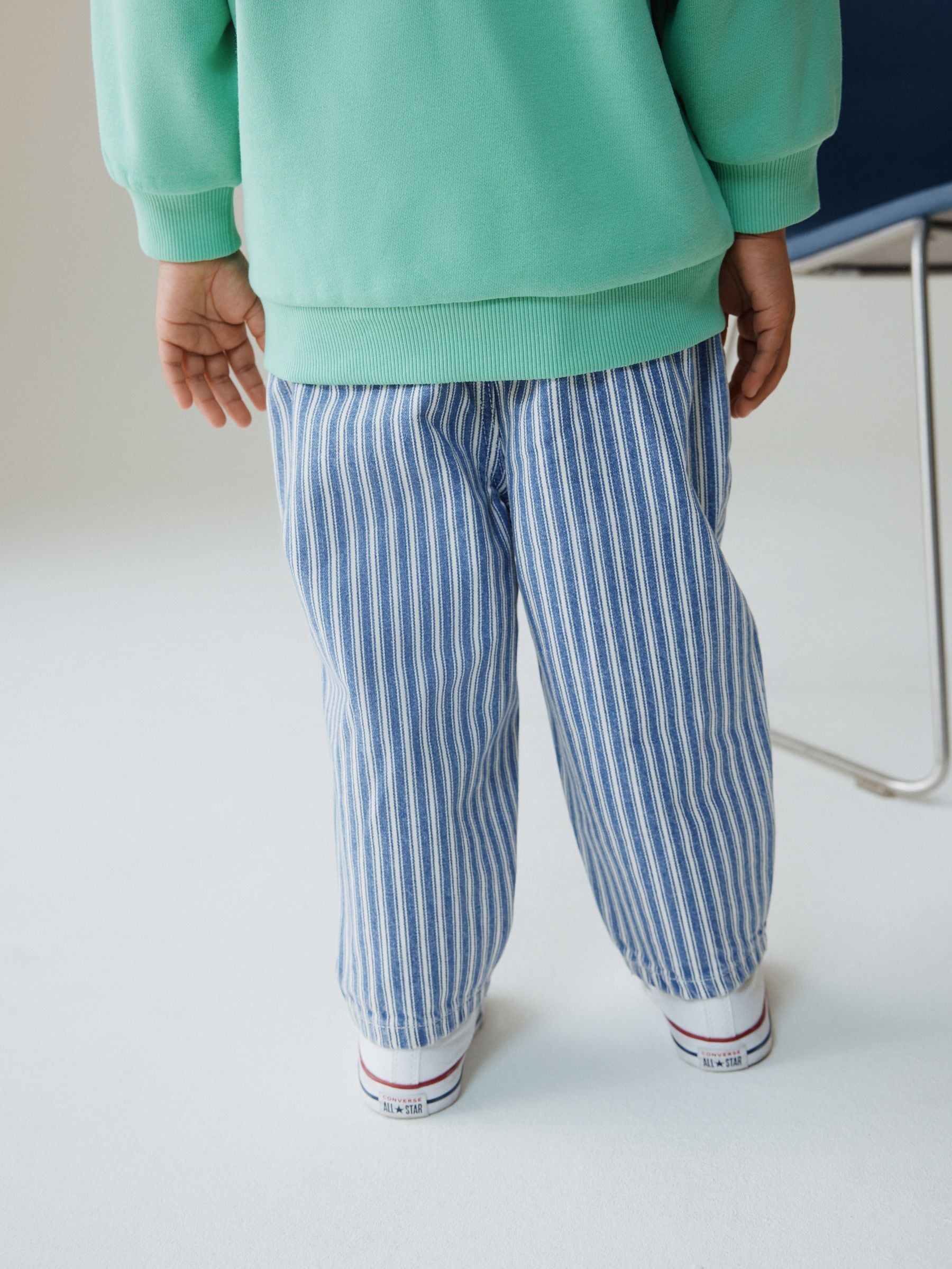 Buy Blue/White Stripe Barrel Jeans (3mths-7yrs) from Next USA