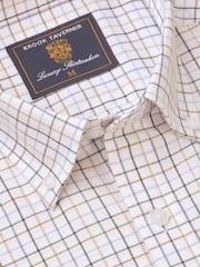 Brook Taverner Blue Tattersall Check 100% Cotton Shirt - Image 4 of 5