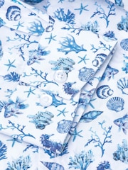 Brook Taverner Blue Sealife Print 100% Cotton Shirt - Image 2 of 3