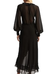 Bardot Black Kassia Ruffle Midi Dress - Image 2 of 4