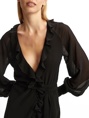 Bardot Black Kassia Ruffle Midi Dress - Image 4 of 4
