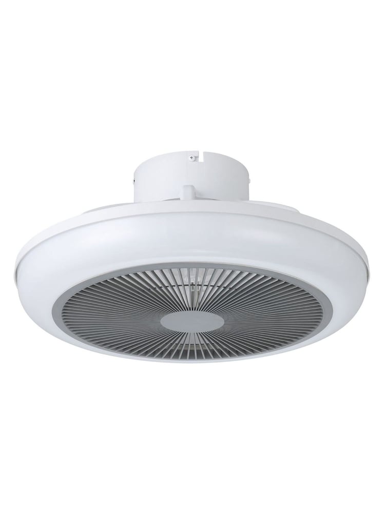 Eglo White Sayulita Integrated LED Ceiling Fan, 45cm Diameter - Image 2 of 5 Eglo White Sayulita Integrated LED Ceiling Fan, 45cm Diameter - Image 2 of 5
