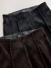 Black/Brown Smoothing Corduroy Bootcut Trousers 2 Pack - Image 10 of 11