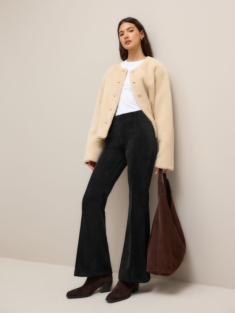 Black/Brown Smoothing Corduroy Bootcut Trousers 2 Pack - Image 2 of 11